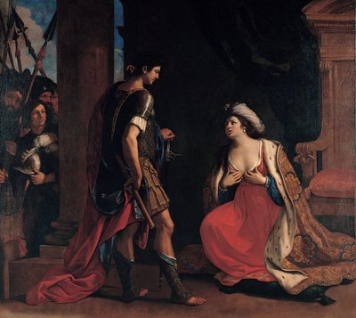 Cleopatra and Octavian by Giovanni Francesco Barbieri